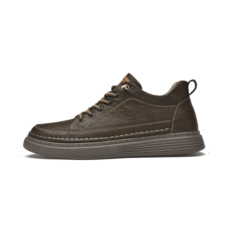 Callan Brown Leather Elevator Sneakers | Levante Shoes