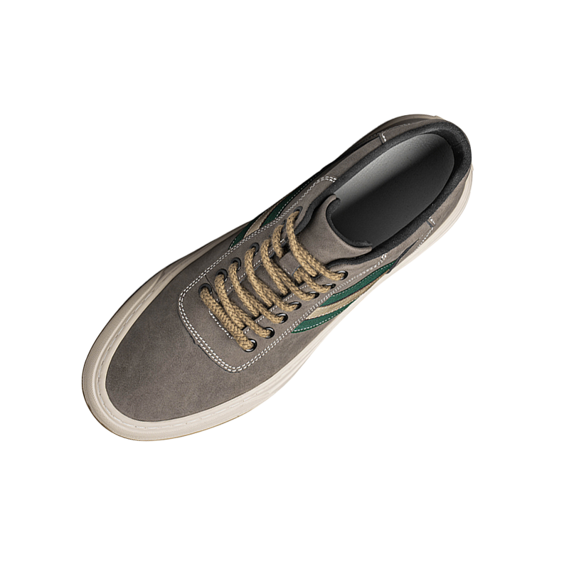 Top View of Durion Grey Elevator Sneaker | Levante Shoes