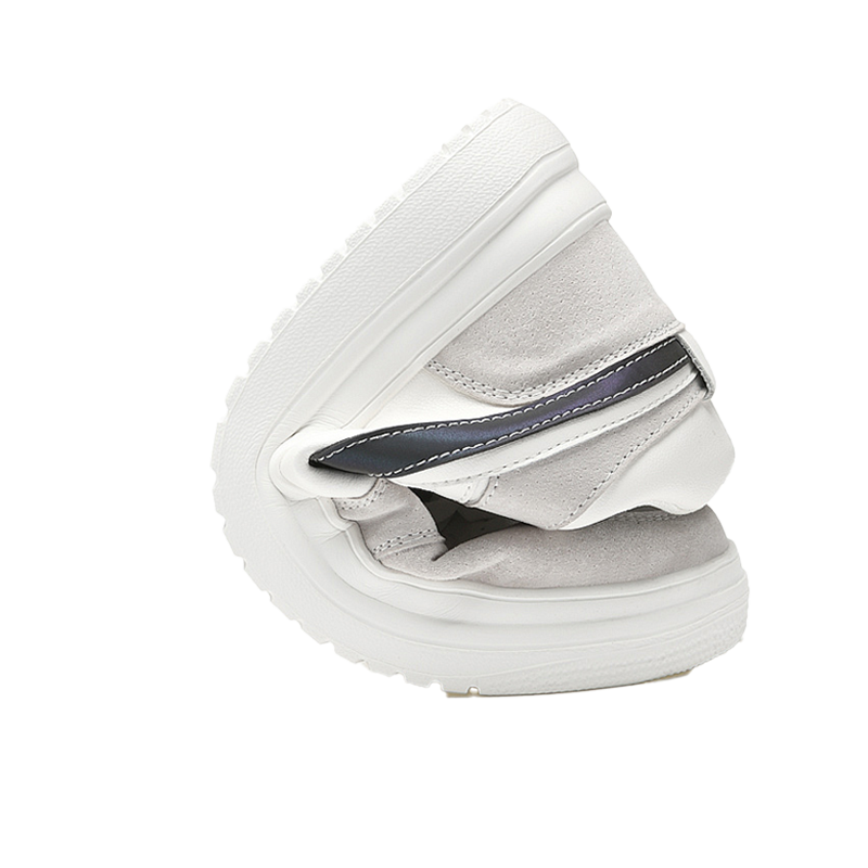 Flexibility of Verve White/Light Grey Elevator Sneakers | Levante Shoes