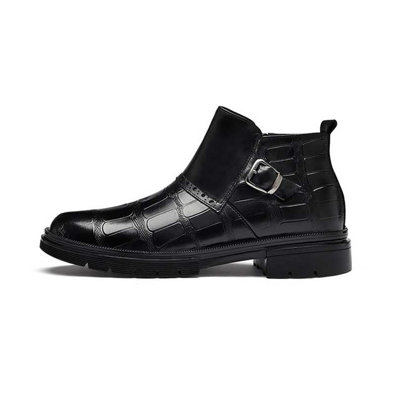 Martyn Elevator Boots – Black Leather | Levante Shoes