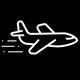 Animated plane icon representing Levante Shoes worldwide shipping