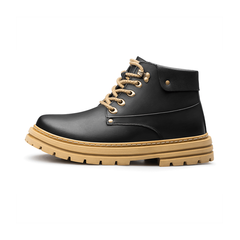 Rockie Black Leather Elevator Boots | Levante Shoes