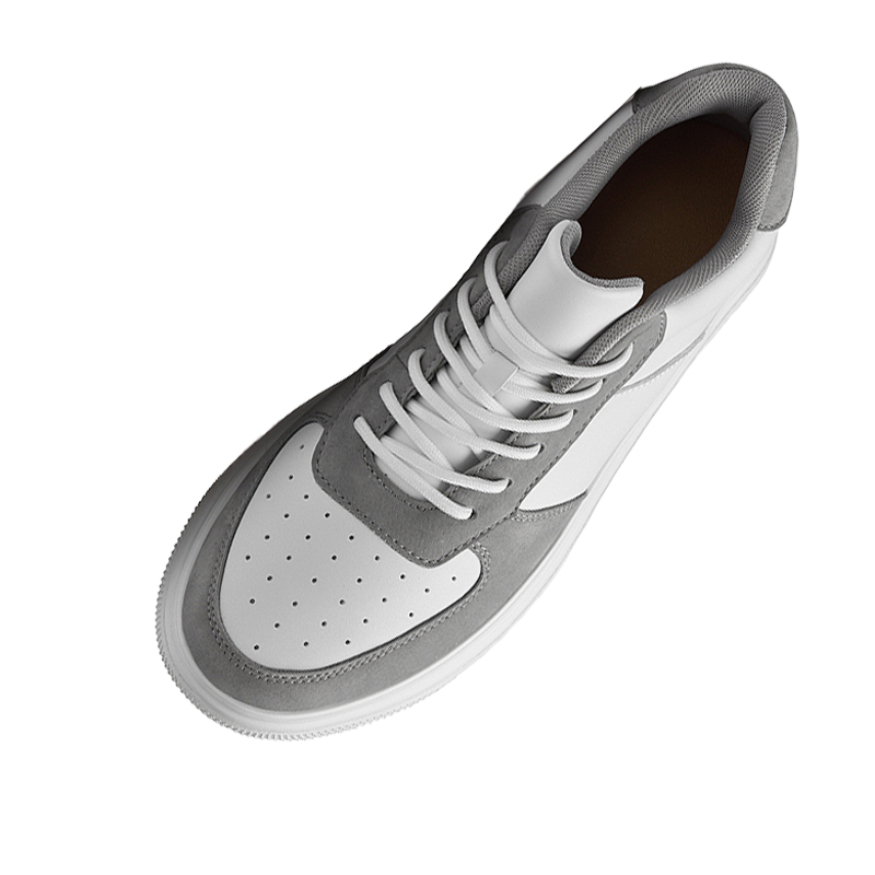 Top View of Surge Grey Elevator Sneakers | Levante Shoes