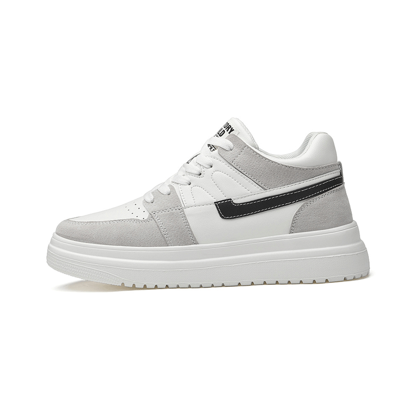 Verve White/Light Grey Elevator Sneakers | Levante Shoes