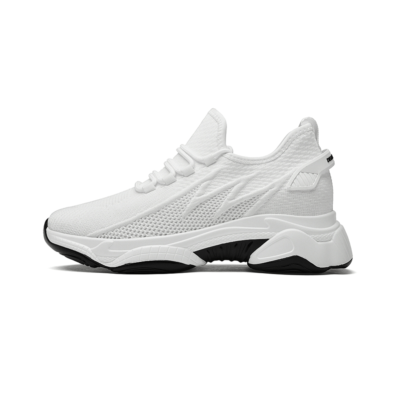 Zenen White Height Increasing Sneaker | Levante Shoes
