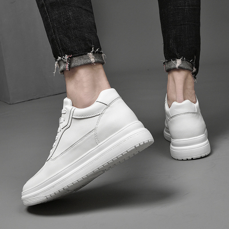 Novo Height Boosting Elevator Shoes in White by Levante Shoes