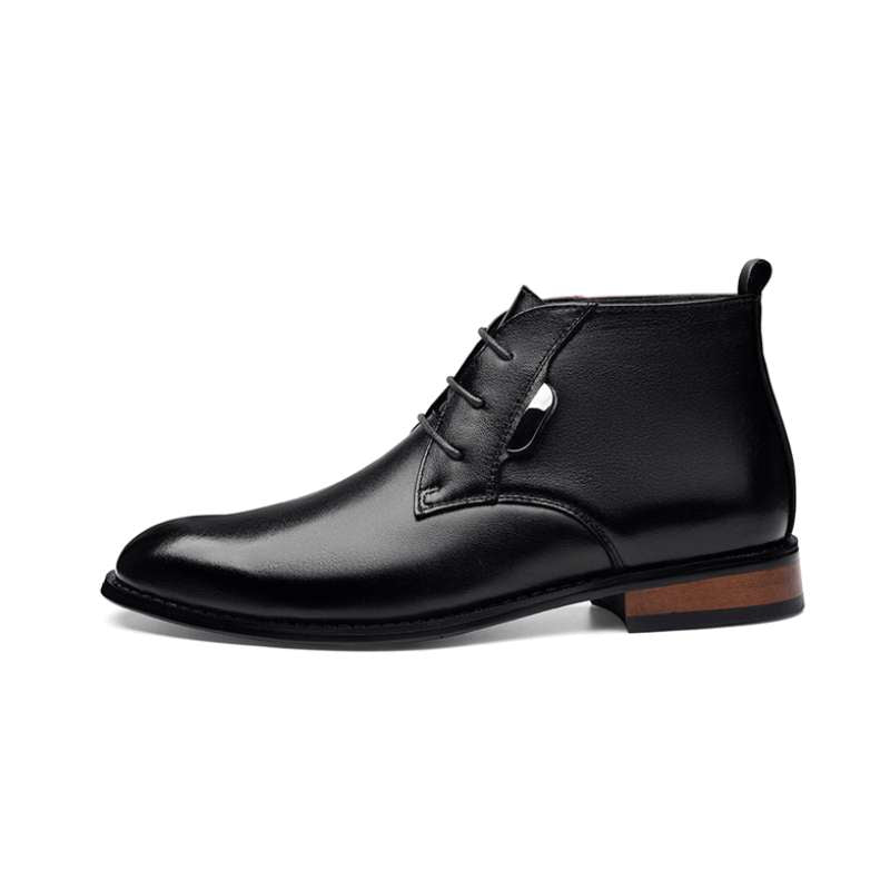 Domani Black Leather Ankle Boots | Levante Shoes