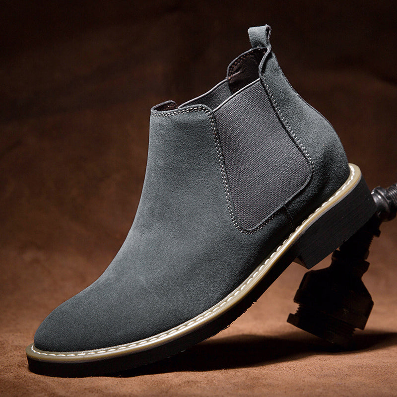 Monaco Grey Suede Elevator Boot