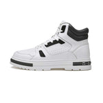 Apex White Hi-Top Elevator Sneakers | Levante Shoes