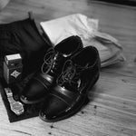 Black and White Photo of Ashford Elevator Shoes | Levante Shoes