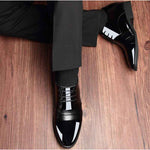 Top View of Man on Floor in Ashford Elevator Shoes | Levante Shoes