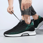 Black and Green Levante Shoes 'Flux' Elevator Sneaker