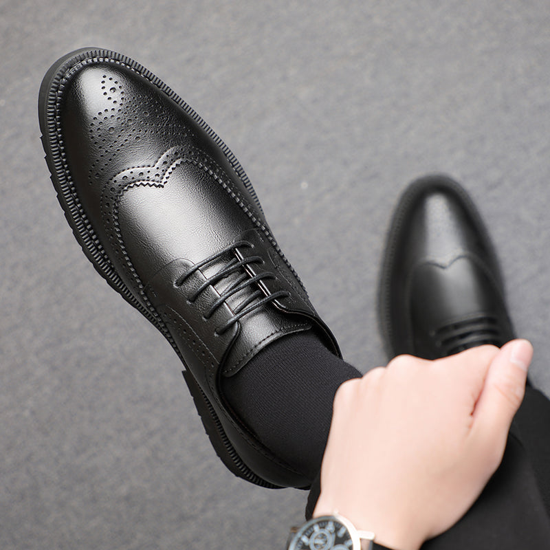 Benedikt Black Height Boosting Brogues