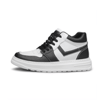 Drift Hi-Top Black and White Elevator Sneaker | Levante Shoes