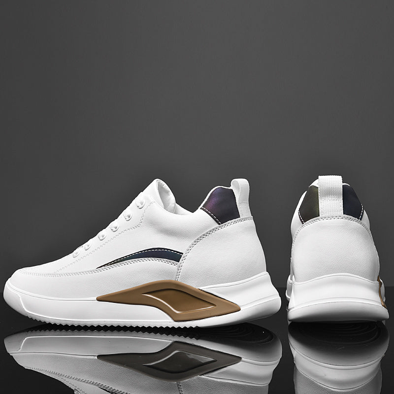 White and brown elevator sneakers, Levante Elemental