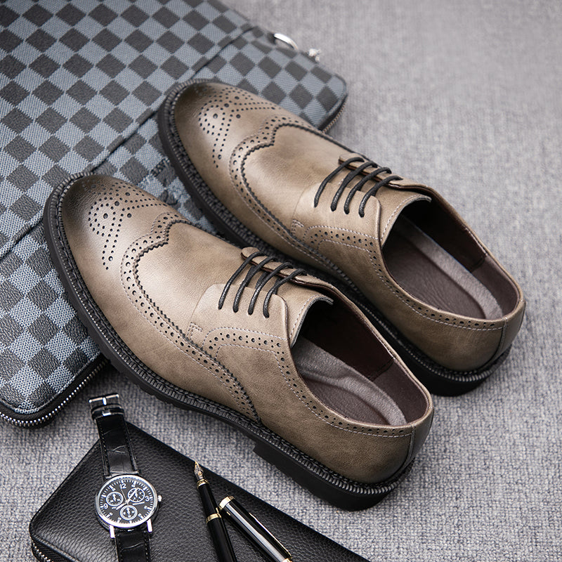 Benedikt Olive Ombre Elevator Brogues