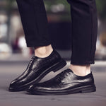 Radcliffe Black Leather Elevator Shoes