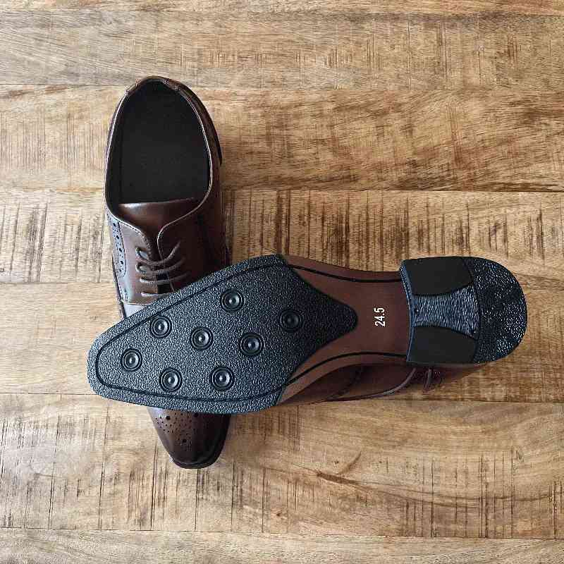 Top and Sole View of Royce Elevator Brogues in Brown | Levante Shoes