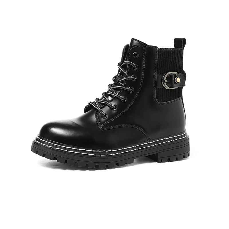 Sentinel Black Elevator Boot - wideshot closeup