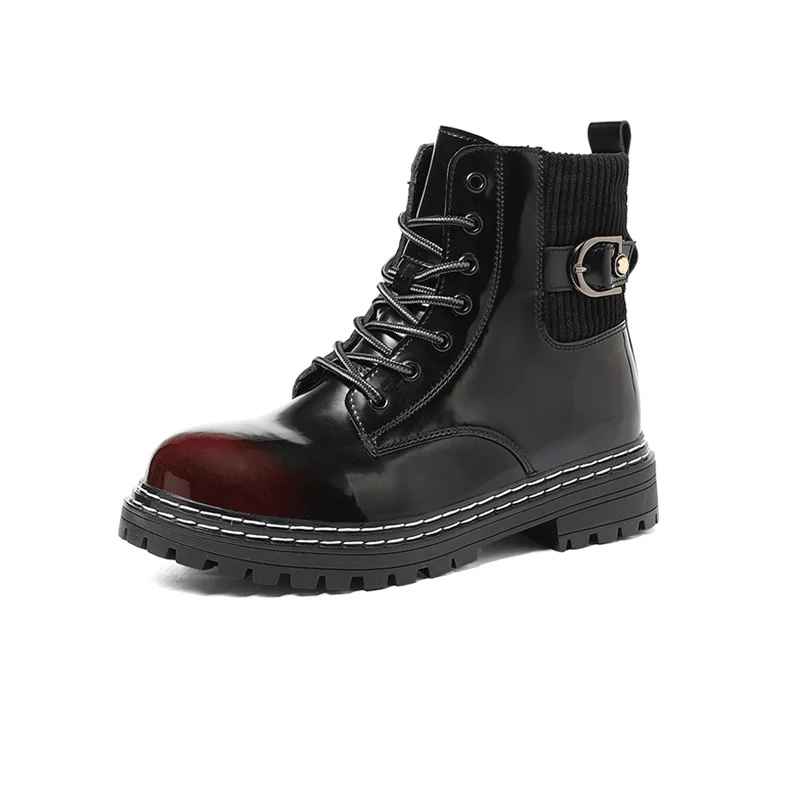 Sentinel Burgundy Elevator Boots | Levante Shoes