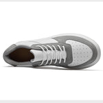 Surge White and Grey Elevator Sneakers, Top View