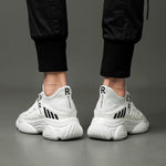 White / Black Rocket Sneakers - Back