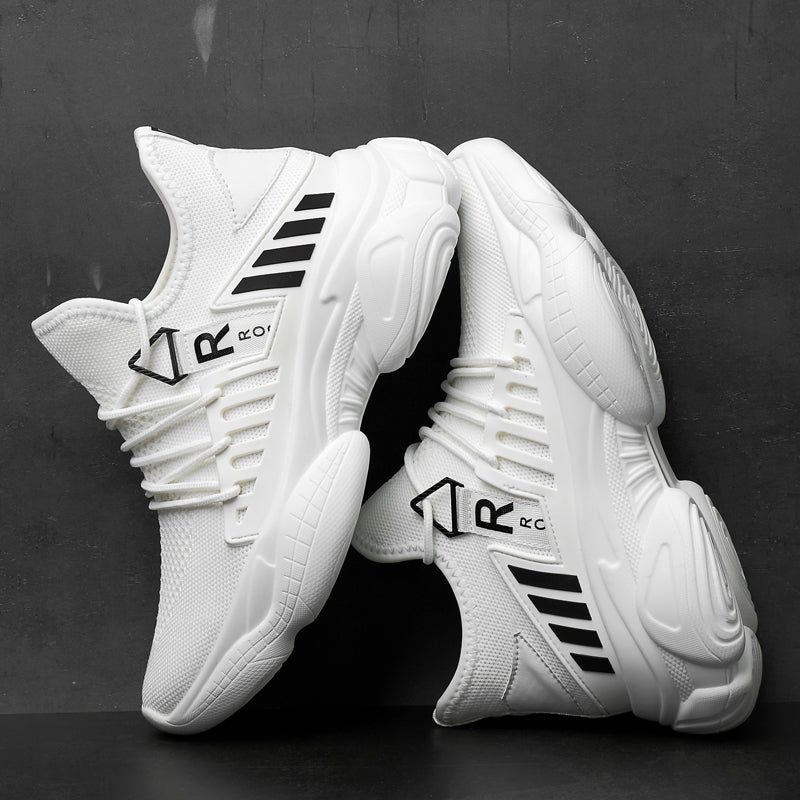 White / Black Rocket Sneakers - Side