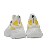 White / Yellow Rocket Sneakers - Back