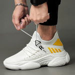 White / Yellow Rocket Sneakers 